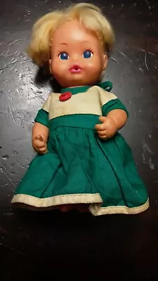 Sweet April Doll By Remco Mechanical Raises Arms Vintage 1971  Baby 5.5  A4 • $16.99