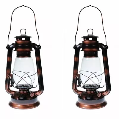 2 - Hurricane Kerosene Oil Lantern Emergency Hanging Light Lamp Brass 12 Inches • $29.95