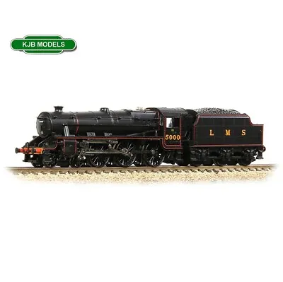 N Gauge Farish 372-135A LMS 5MT Black 5 With Riveted Tender 5000 LMS Lined Black • £174.95