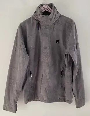 Bench. Windbreaker Jacket Gray Full Zip Zipped Hoodie Pockets Size L • $20