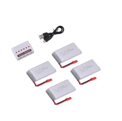 $57.93 • Buy 4Pcs 3.7V 1800mAh Lipo Battery JST Plug High Capacity For Drone RC Quadcopter