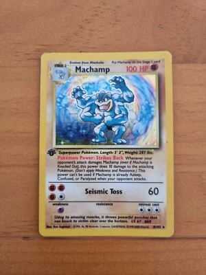 £8 • Buy Pokémon TCG Machamp Base Set 8/102 Holo 1st Edition Holo Rare