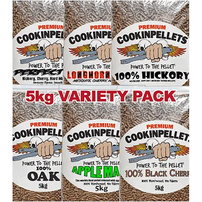 CookinPellets 5kg Premium Smoker Pellets For Smoking Tubes In Gas Charcoal BBQs • £16.95
