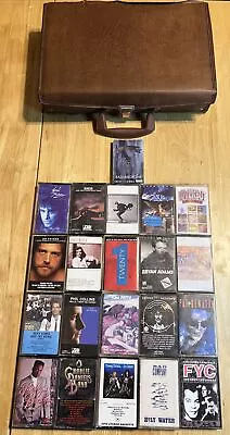 Vintage Rock Cassette Tape Lot Of 21 With Case Mixed See Pictures Preowned • $59.95