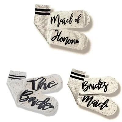 £4.99 • Buy Women Wedding Bachelorette Party Crew Socks Bride Bridesmaid Letters Hosiery