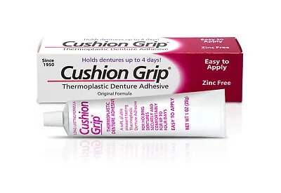 $11.99 • Buy Cushion Grip Thermoplastic Denture Adhesive 1 Oz - 100% Waterproof & Zinc Free