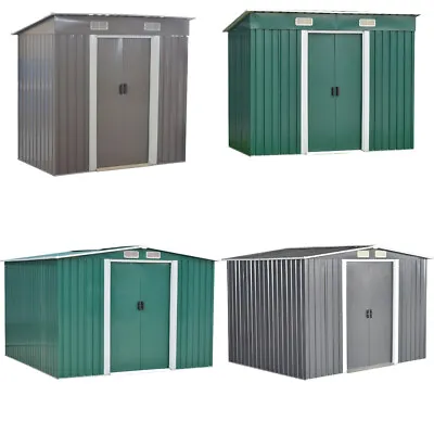 Panana Metal Garden Shed Storage Sheds Heavy Duty Outdoor FREE Base Foundation • £289.99