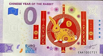 Ticket 0 Euro Chinese Year Of The Rabbit Colour 2023 Number Various • £13.69