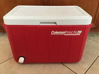 Vintage Coleman Polylite 28 Cooler - Color Red • $75