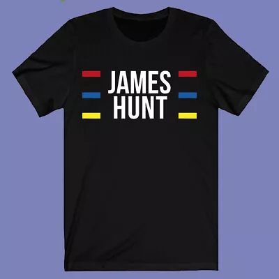 James Hunt Hesketh British Racing Legend Logo Men's Black T-shirt Size S-3XL • $17.09