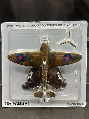 GE Fabbri Spitfire Plane 1:100 Scale Diecast Model Aircraft New • $9.93