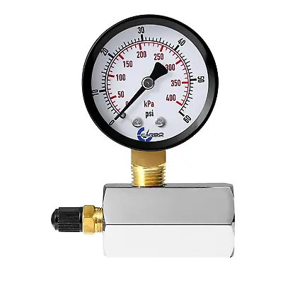 Gas Test Pressure Gauge 60 Pound 60 PSI / 400kPa 3/4” FNPT Connection Assymbly • $10.95