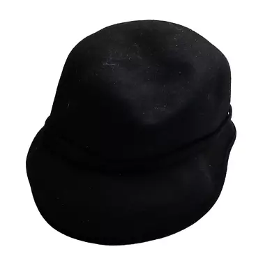 Amanda Smith Black 100% Wool Bowler Hat Made In Italy • $15