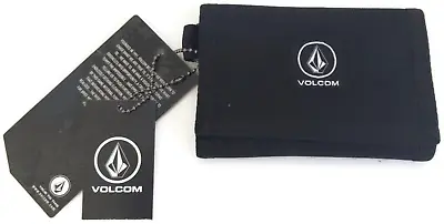 Volcom Men's Box Stone Black Trifold Wallet - New • $22.99