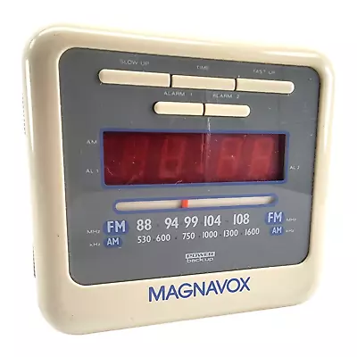 MAGNAVOX CUBE Dual Alarm Clock & AM/FM Radio D3530 VINTAGE 1987 • $19.99