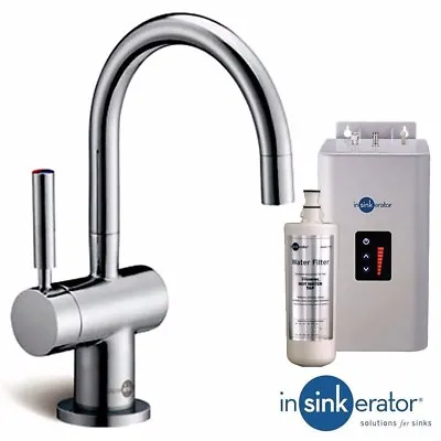 Insinkerator Ise Brushed Steel Steaming Hot & Cold Kitchen Kettle Tap • £884.99