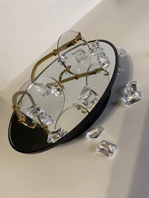 $280 • Buy Cartier Round Clear Glasses (Gold Trim/Wood Temples) With Box, Bag, Case & Cloth