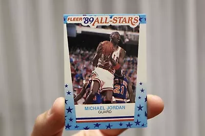 Michael Jordan 1989-90 Fleer All-Star Sticker Card #3 Good-Near Mint Condition • $10