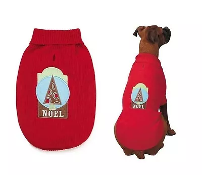 Zack & Zoey Winter Lights NOEL Christmas Holiday Dog Puppy Sweater RED SMALL • $9.59
