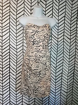 Sexy H&M Animal Print Cream Dress Size 8 • $9