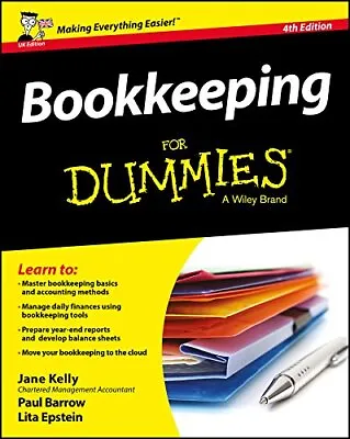 Bookkeeping For Dummies By Epstein Lita Book The Cheap Fast Free Post • £8.99