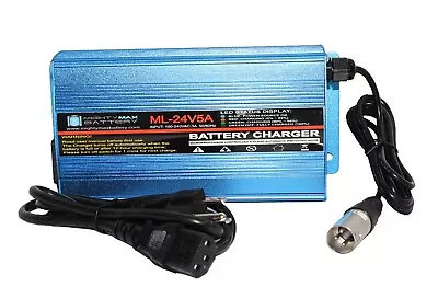 Mighty Max 24V 5Amp Merits P31311 Cypress Power Chair 3 Stage XLR Charger • $59.99