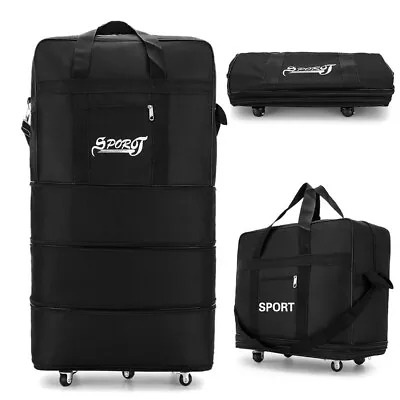 27-32-42  With Wheel Extra Large Lightweight Luggage Trolley Suitcase Travel Bag • £10.99