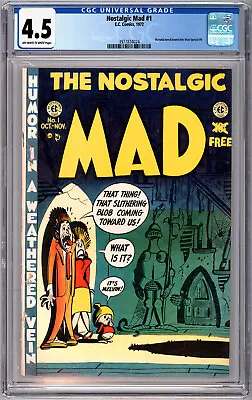 Mad #1 Cgc 4.5 Aka The Nostalgic Mad #1 Wood Kurtzman 20th Ann Reprint 1952-1972 • $285