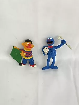 Vintage Sesame Street Toys Ernie With A Kite & Grover With A Cane Muppets PVC • $10