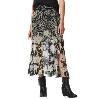 Allsaints Mena Tempo Skirt In Black WOMENS SIZE US 6 NEW • $79.99