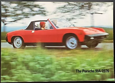 Rare ORIGINAL! 1976 (Final Year) Porsche 914 Sales Brochure/ Folder • $9.95