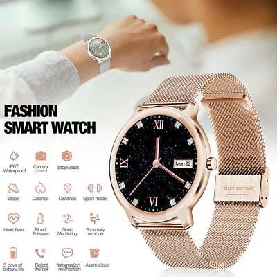 $49.99 • Buy Fashion Women Smart Watch Heart Rate Blood Pressure Tracker Fitness Bracelet