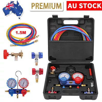 R134a R12 Refrigeration Tools Air Conditioning AC Conditioner Manifold Gauge Kit • $56.95