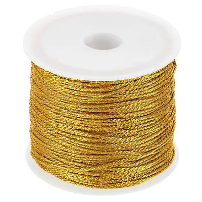 20m/22yards Metallic Cord 1 Roll 0.8mm Dia Ornament String Thread Gold • $6.31