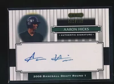 Aaron Hicks 2008 Razor Signature Series Auto 503/699 • $9.99