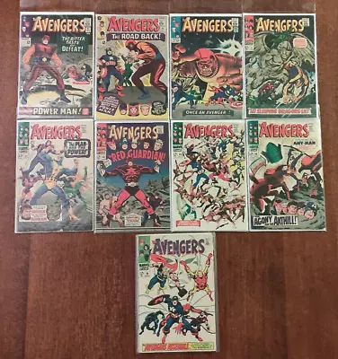 Marvel Comics Group The Avengers 1965 - 1968 Lot Of 9: 21-23 41-44 46 58 • $249.99