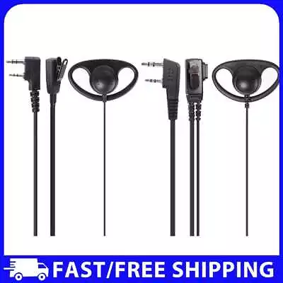D Shape Earphone Earhook 2Pin K Head PPT Mic Earpiece Headset For Baofeng Radios • $9.89