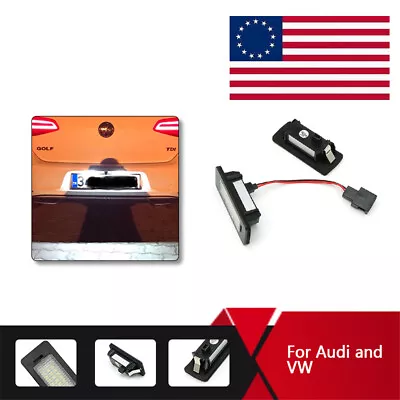 Rear Led License Plate Number Lights Lamps Bulbs For Audi A4 S4 Q5 A5 S5 TT • $13.19