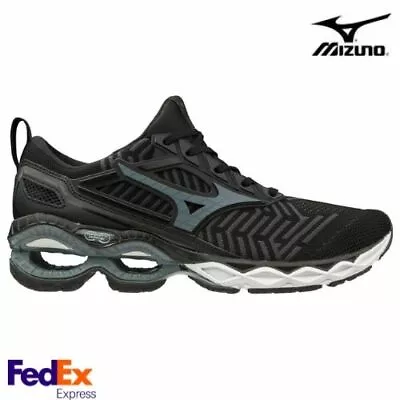 Mizuno Wave Creation Knit J1GC1933-35 Black/Gray Men's Running Shoes F/S NEW!! • $166.49