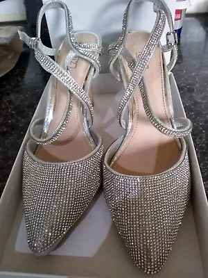 Quiz Silver Shoes Size 8 • £4.50