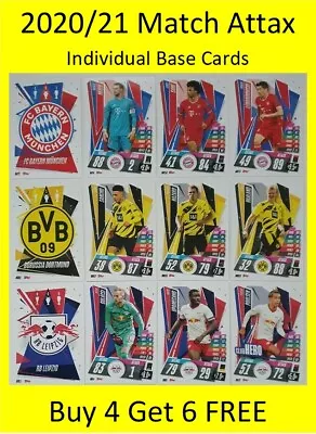 2020/21 Match Attax UEFA Base Cards German Teams - Buy 4 Get 6 FREE Bayern • $2.49