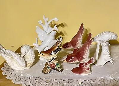 Lot Of 6 Vintage Porcelain Ceramic Birds. One Made In Italy One Made In Germany • $9