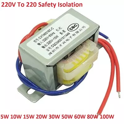 5W 20W To 100W Isolation/Power Transformer 220V To 220V AC 1:1 Safety Isolation • £60