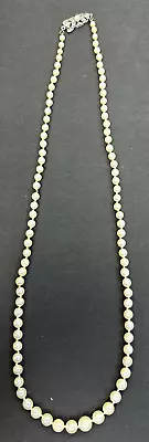 Mikimoto Pearl Necklace 20” Graduated Wow Signed Authentic Silver Clasp • $379.99