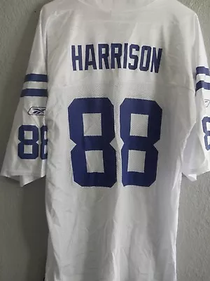 Reebok NFL Players Indianapolis Colts #88 Marvin Harrison White Jersey Mens XL • $25