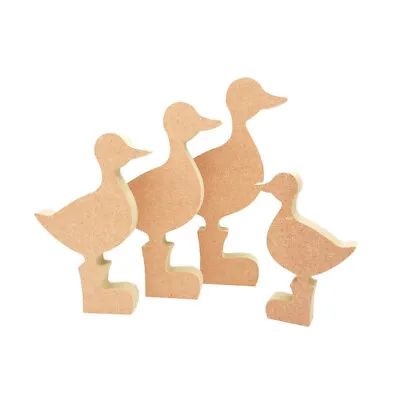 Freestanding Duck In Wellies Shape MDF Wooden Craft Blank 18mm Baby Gift Bird • £2.80