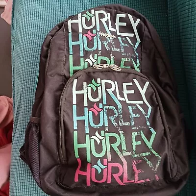 HURLEY Trademark In Color On Black Backpack • $35
