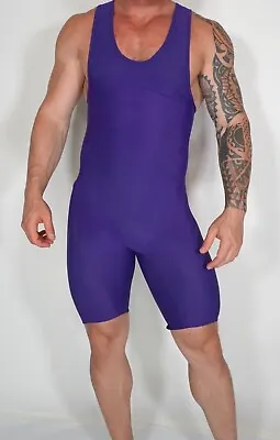 Men's Purple Wrestling Singlet Medium • $50.98