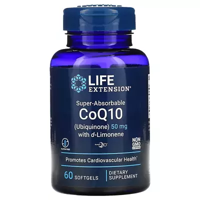 Life Extension Super Absorbable CoQ10 With D-Limonene  60 Softgels • $24