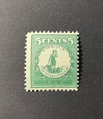 Virginia State Revenue #L1 - Green Liquor/Document Tax Stamp - MNH - VA • $2.59